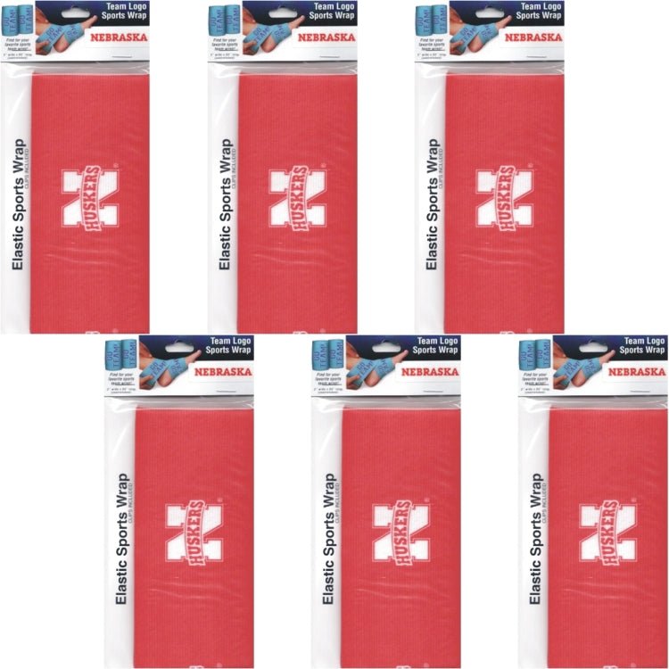 Novelty Nebraska Cornhuskers Elastic Bandage Sports Wrap with Clips (3" x 54") - Dollar Fanatic