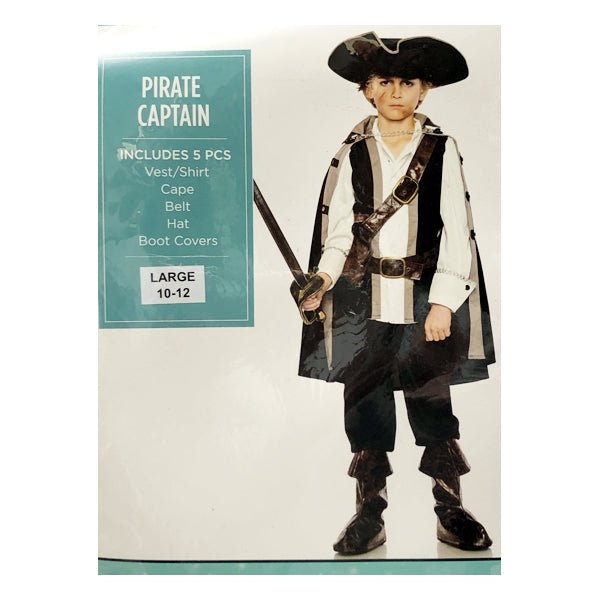 Seeing Red Kids Pirate Captain 5-Piece Costume (Child Size - Large 10/12) - DollarFanatic.com