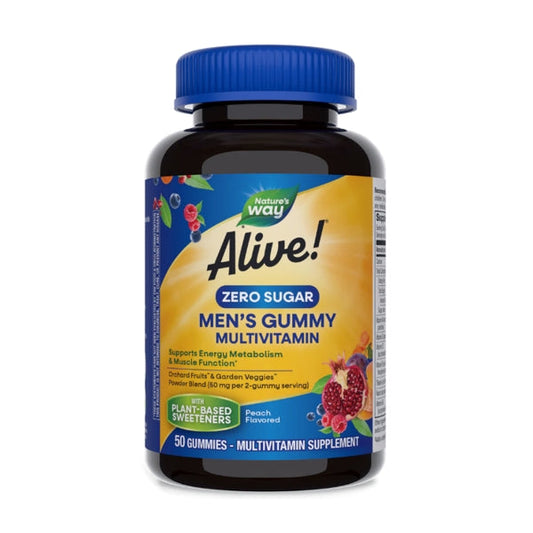 Nature's Way Alive Men's Zero Sugar Multivitamin Gummies - Peach (50 Gummies)