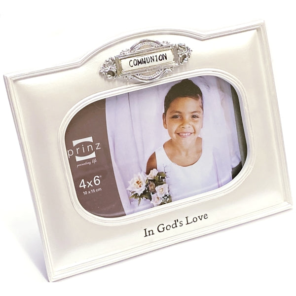 Prinz Communion In God's Love Picture Frame - Pearl Finish (Holds 6" x 4" Photo)
