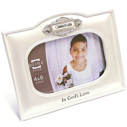 Prinz Communion In God's Love Picture Frame - Pearl Finish (Holds 6" x 4" Photo)