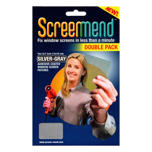 Bundle of 3 Packs - ScreenMend Window/Door Screen Repair Patches - Silver-Gray (2 Pack) Fix Screens in Less than a Minute