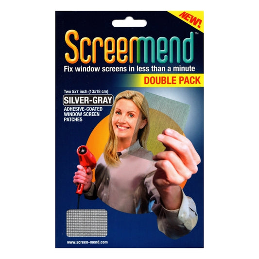 Bundle of 3 Packs - ScreenMend Window/Door Screen Repair Patches - Silver-Gray (2 Pack) Fix Screens in Less than a Minute