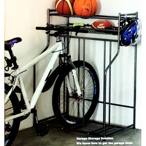 Home Zone Storage Bike Rack - Hammered Gray Finish (35.45" x 19.29" x 44.48") - Dollar Fanatic