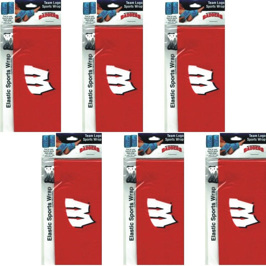 Novelty Wisconsin Badgers Red Elastic Bandage Sports Wrap with Clips (3" x 54") - Dollar Fanatic