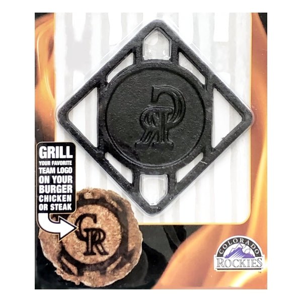 Pangea Colorado Rockies Cast Iron BBQ Meat Brander (4" x 4") Grill on Burgers, Chicken, Steaks - DollarFanatic.com