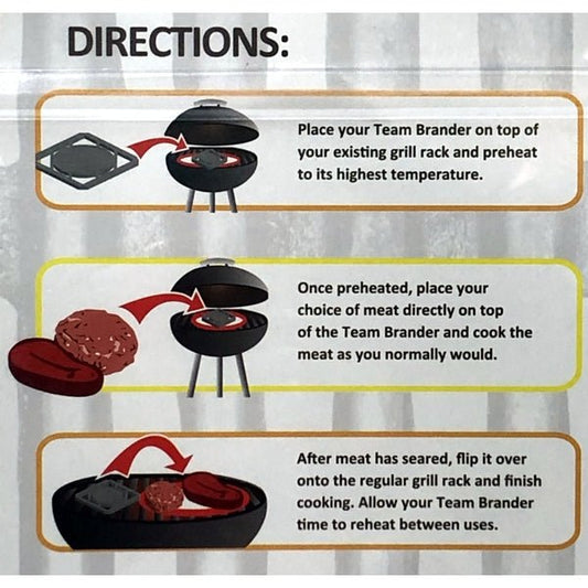 Pangea Tampa Bay Rays Cast Iron BBQ Meat Brander (4" x 4") Grill on Burgers, Chicken, Steaks - DollarFanatic.com