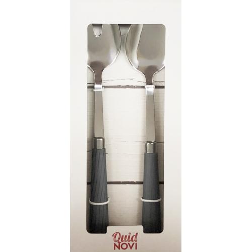 Quid Novi Premium Stainless Steel Salad Fork & Spoon - Corsica Collection (2-Piece Set) - DollarFanatic.com