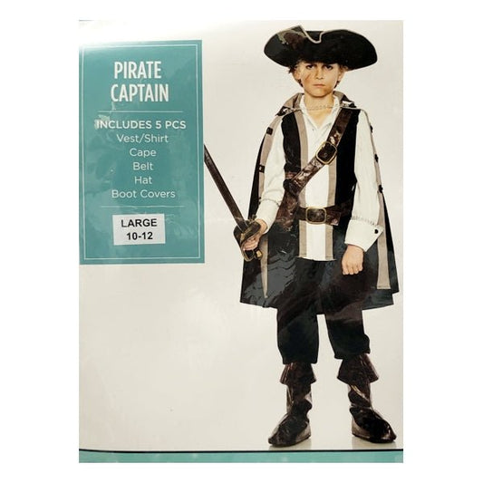 Seeing Red Kids Pirate Captain 5-Piece Costume (Child Size - Large 10/12) - DollarFanatic.com