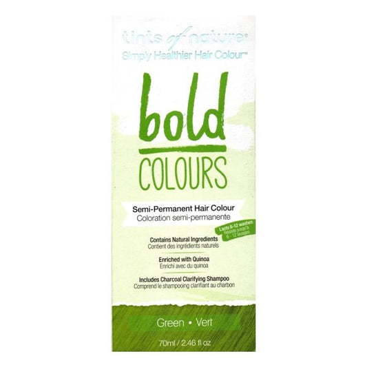 Tints of Nature Bold Colours Semi - Permanent Hair Color Kit (Green) For Natural Blonde to Bleached Blonde Hair, Lasts up to 6 - 12 Washes - Dollar Fanatic